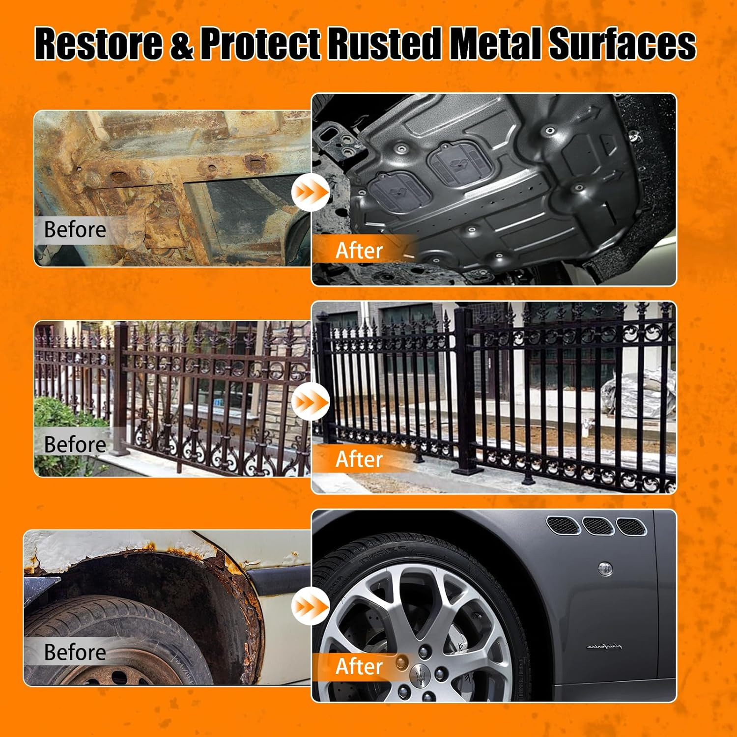 2-In-1 Rust Converter & Metal Primer – Stops Rust, Paint over Rusted Metal, Anti