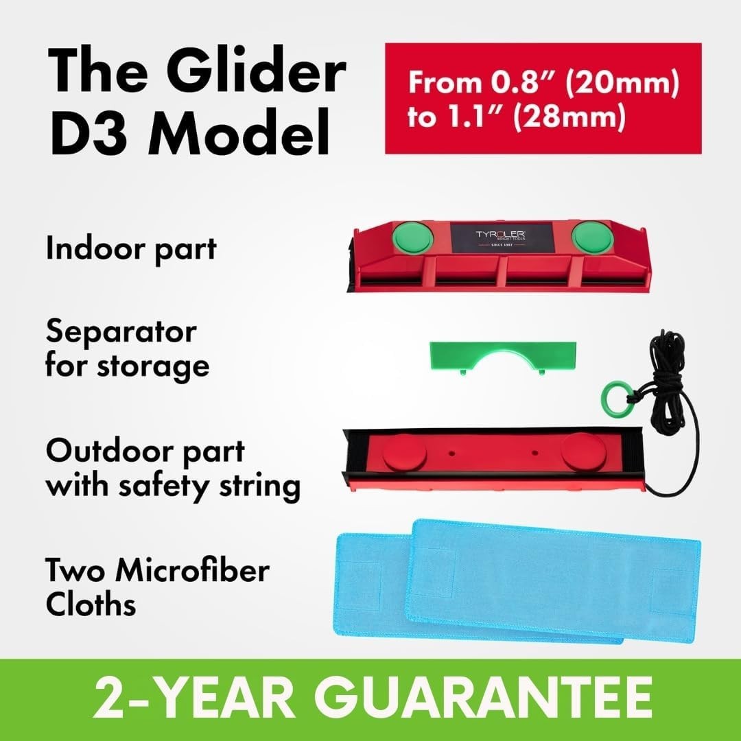 Magnetic Window Cleaner Tool for Double-Glazed Windows 0.8-1.1 Inch Thickness