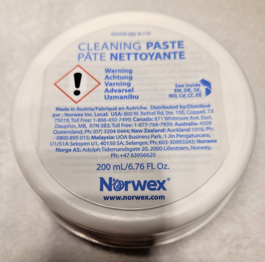 Norwex Cleaning Paste Multi-Purpose Cleaner Polish 200mL / 6.76 Fl Oz New