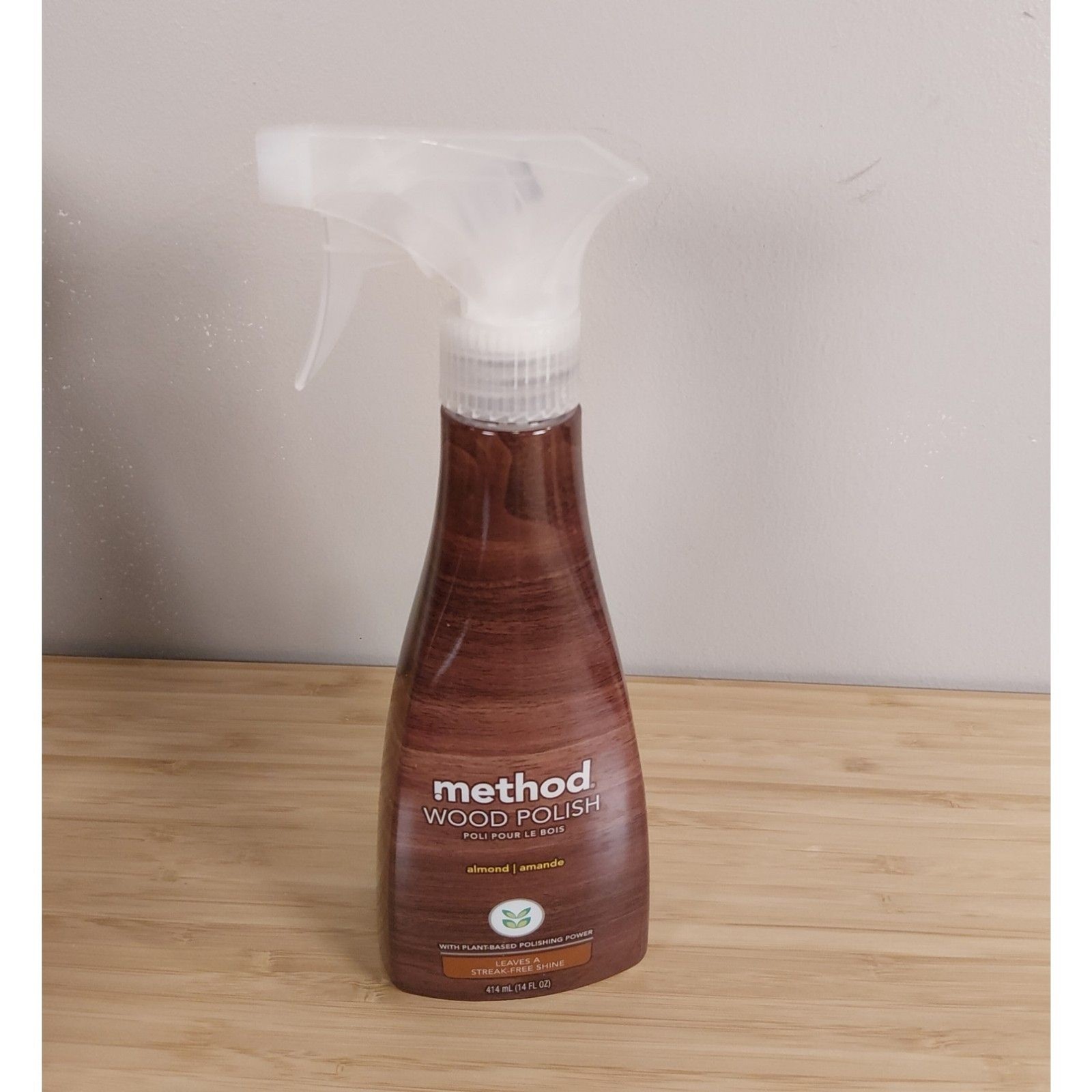 Method wood polish almond scent Plant Based Streak-Free Shine 14 oz