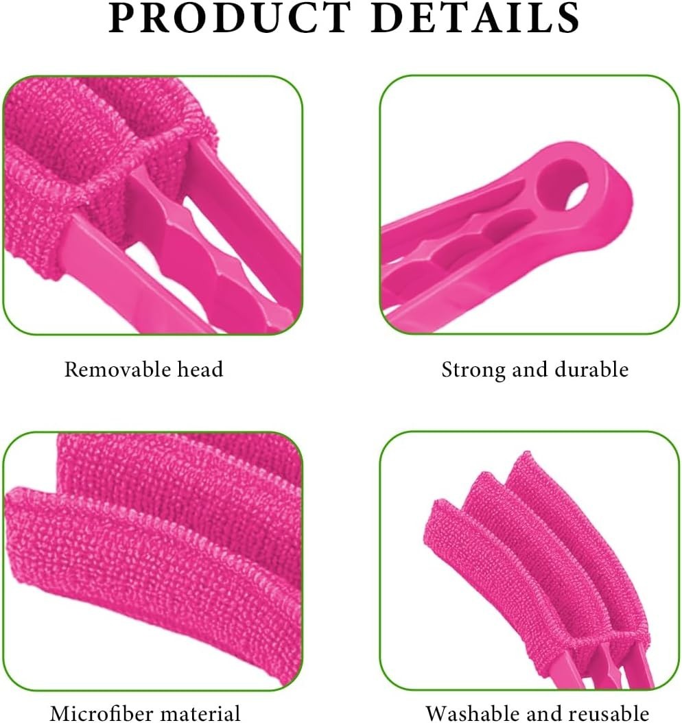 Washable Blind Cleaner Tool Set for Effortless Dusting of Hard-to- Areas