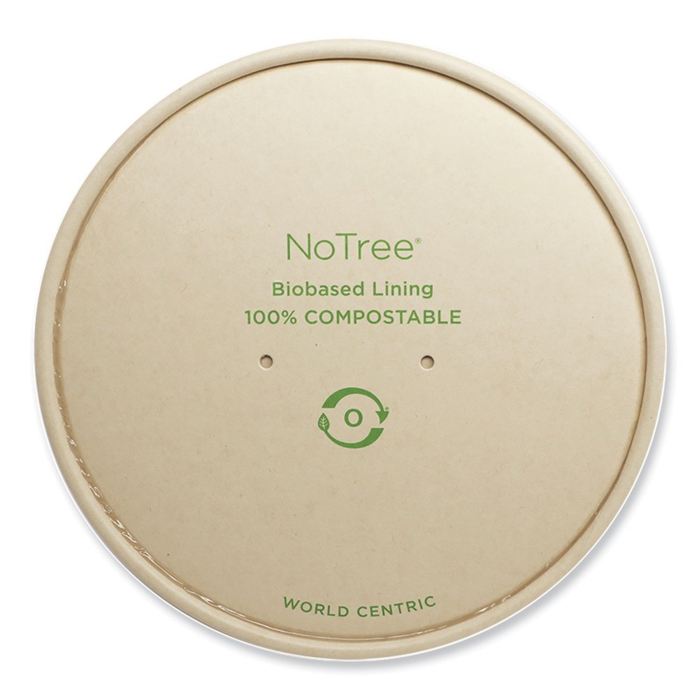 World Centric BOLNT24W 5.9″ Dia Paper Lids for Bowls – Natural (300/CT) New