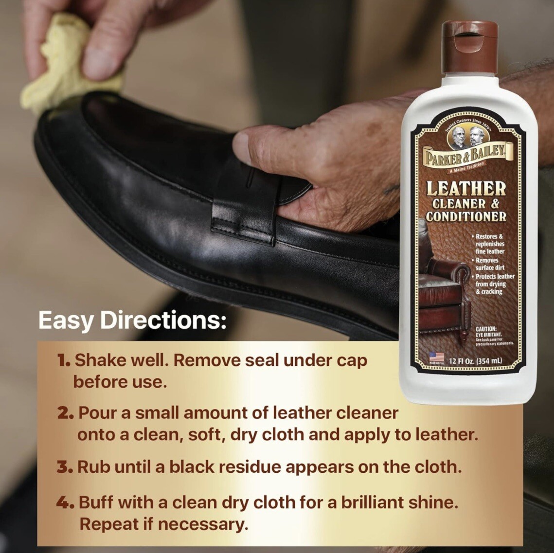 PARKER & BAILEY Leather Furniture Upholstery CLEANER & CONDITIONER 12oz