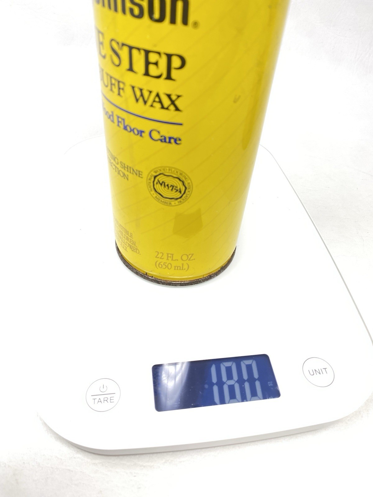 SC Johnson One Step No Buff Wax 2 Partial Cans Fine Wood Floor Care 16 & 18 Oz