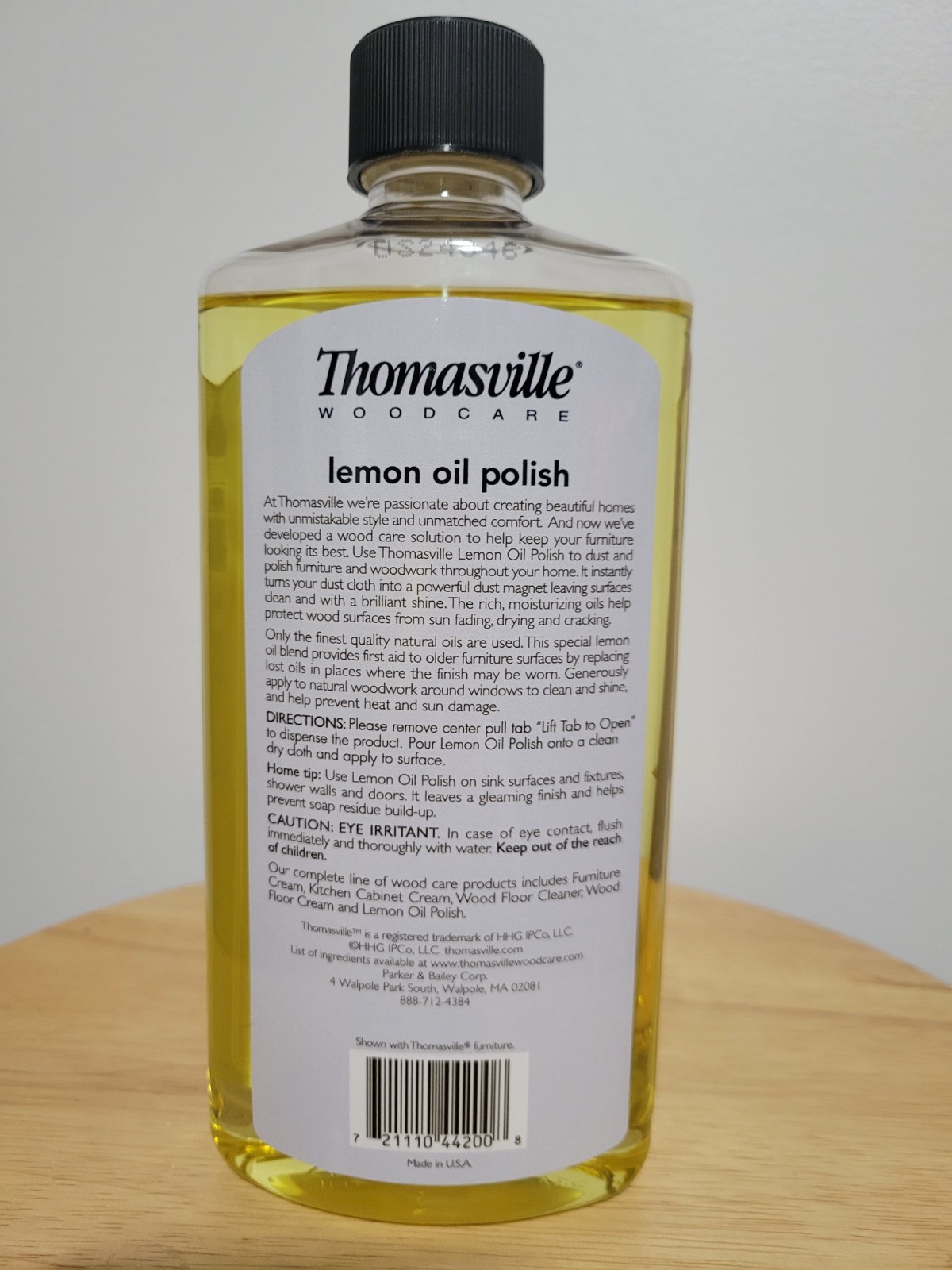 Thomasville Woodcare Lemon Oil Polish for beautiful wood, 16 fl oz , Made in USA