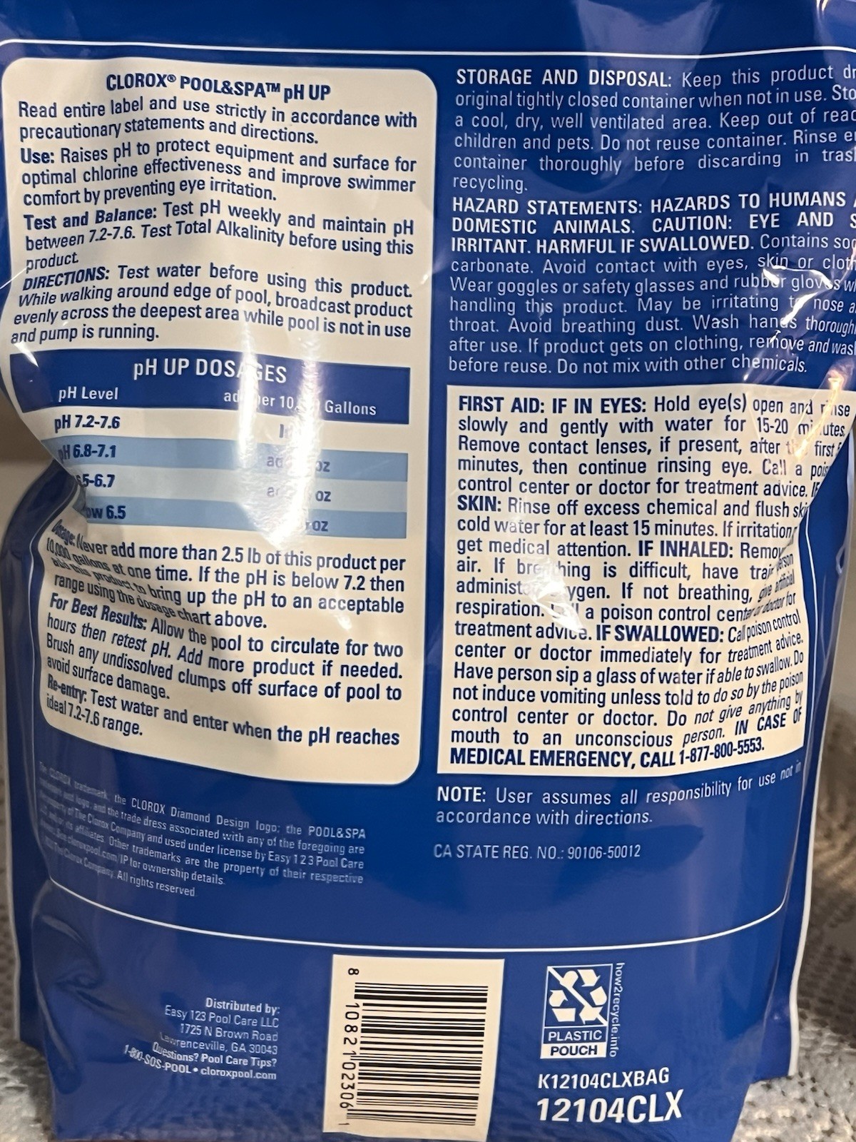 Intex Type A/C Pool Filter Cartridges Set of 2 + Clorox Pool pH Up 4 lb Bundle