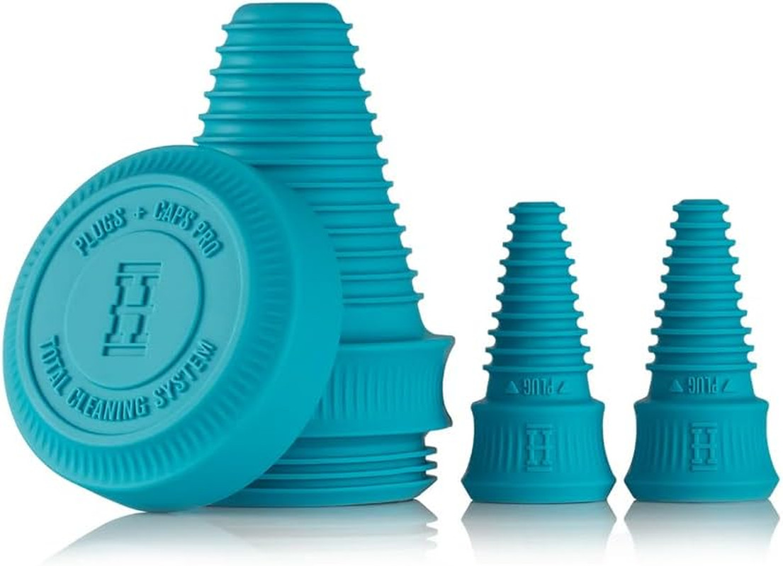 Hemper Cleaning Plugs + Caps PRO – Silicone Stoppers & Cleaning Container for Gl
