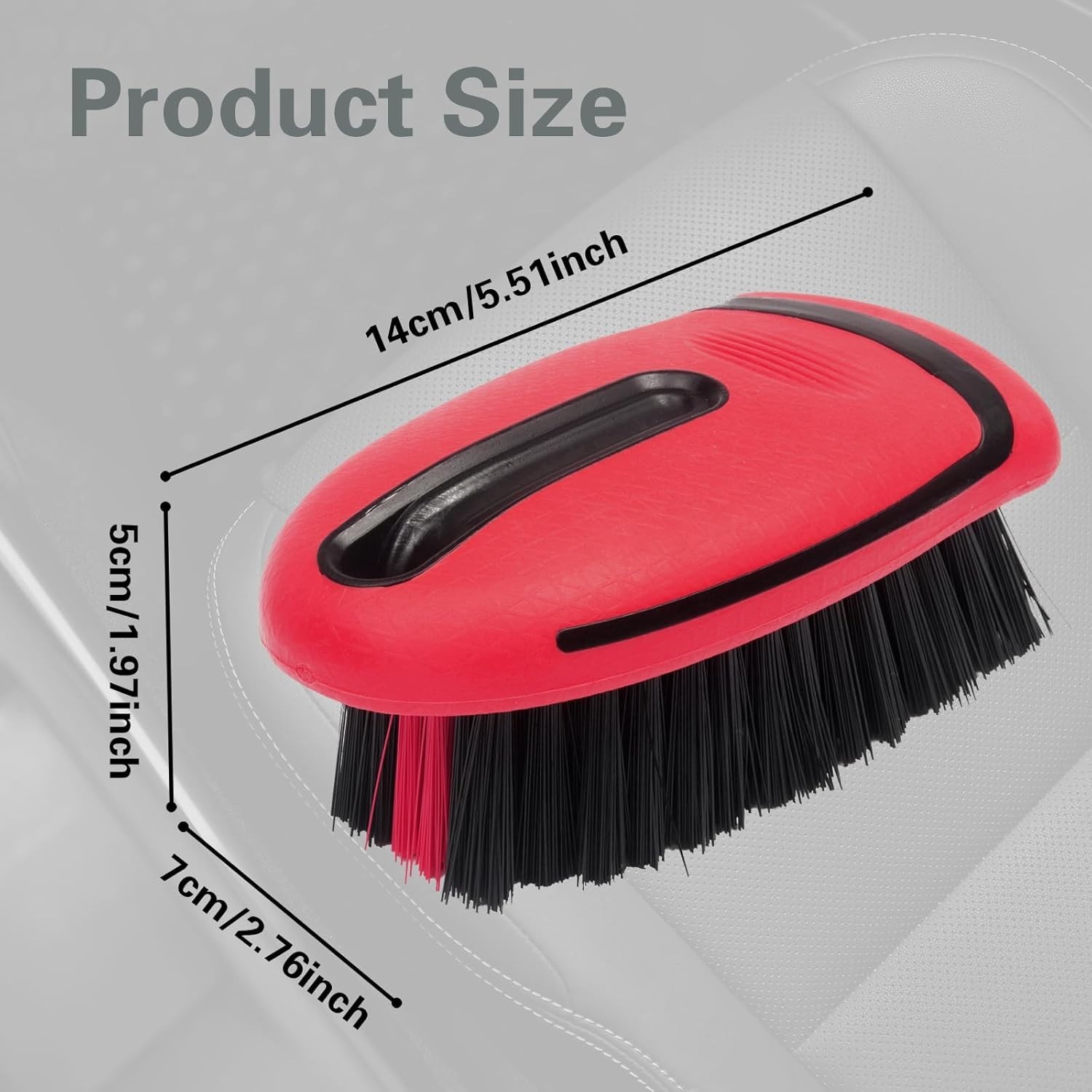 Compact Carpet Brush with Medium Firmness – Ideal for Upholstery & Vehicles