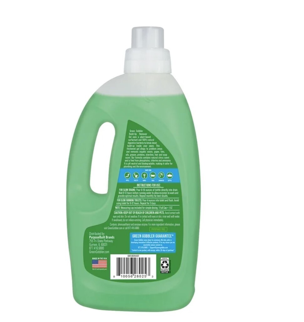 Green Gobbler Build up Remover for Slow Drains and Drain Maintenance – 1 Count,