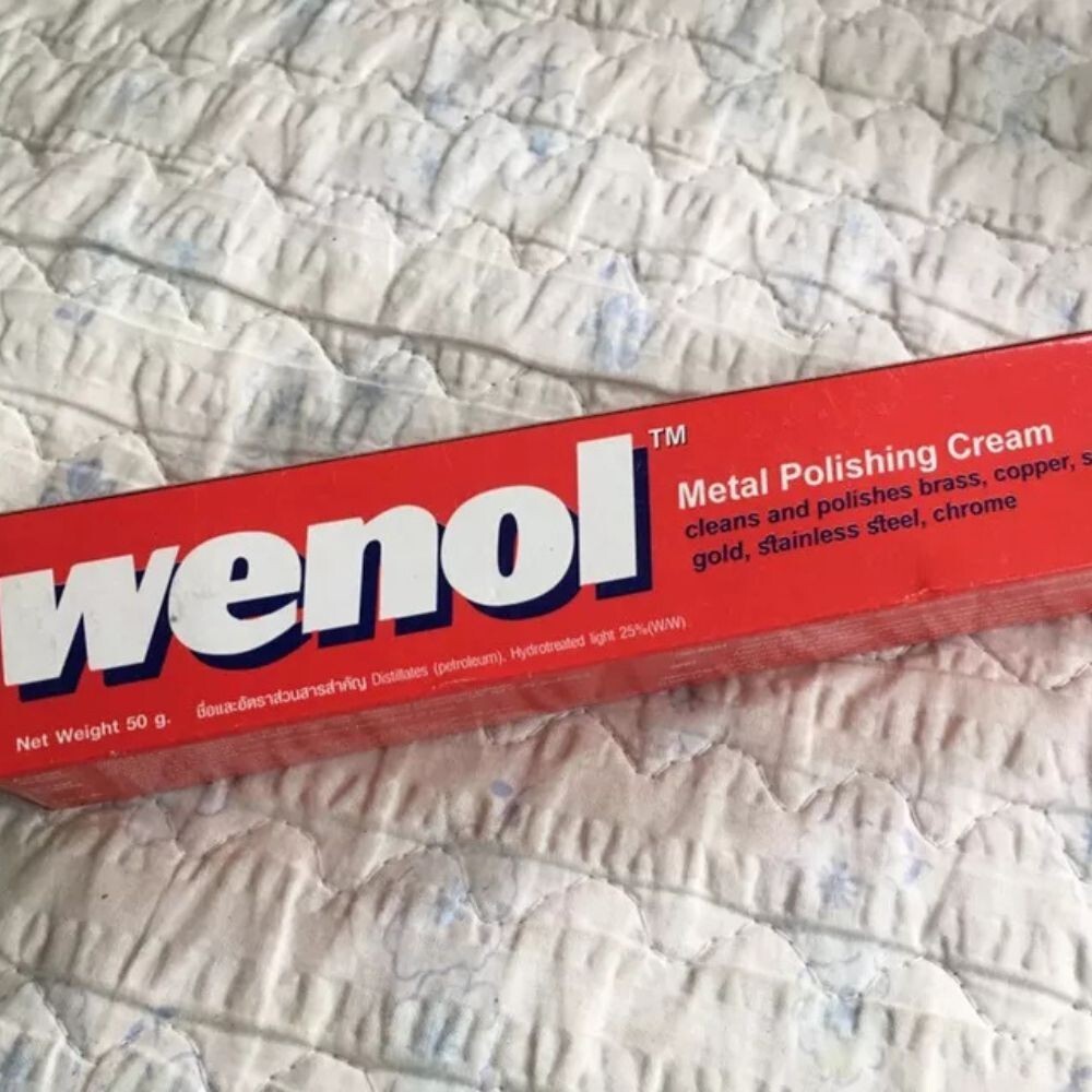 WENOL Metal Polishing Cream Brass Silver Stainless Steel Aluminum Gold 100 g x 3