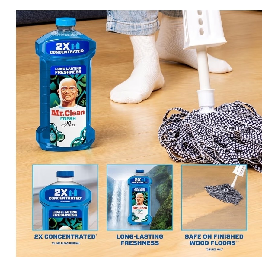 Mr. Clean 2X Concentrated Multi Surface Cleaner Unstopables Fresh Scent 41 oz.