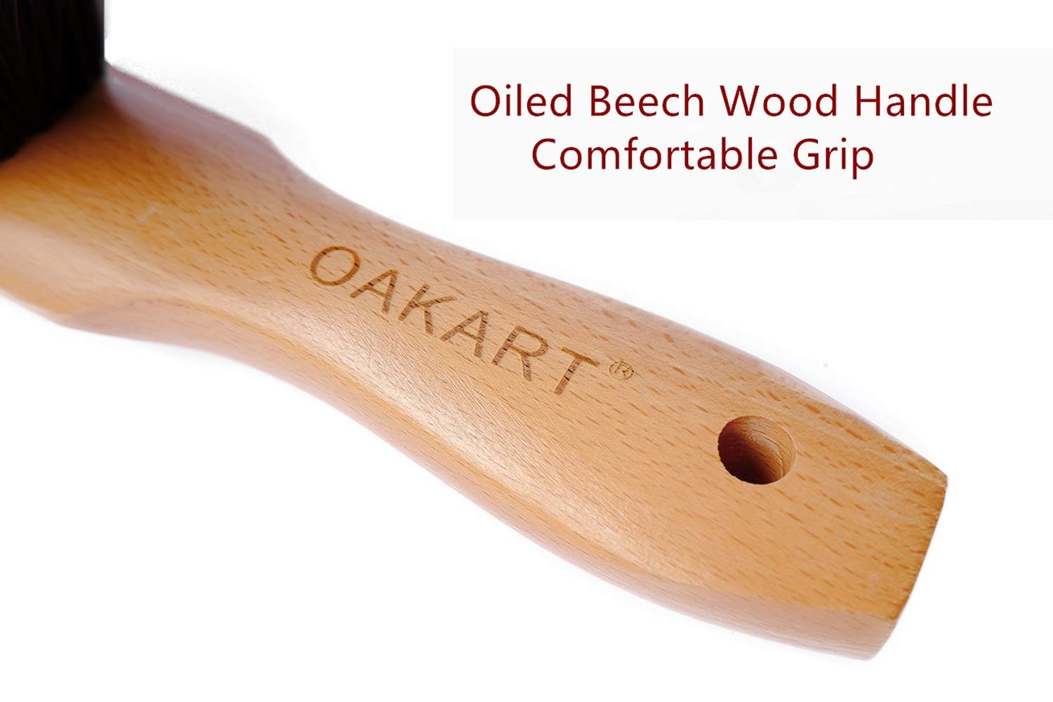 14 Inch Long Soft Bristle Oiled Beech Wood Handle Counter Brush Yellow Fit