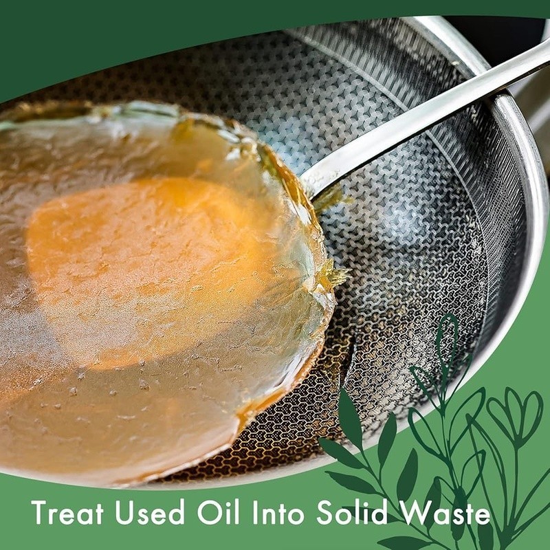Waste Cooking Oil Solidifier Powder Easy Cleanup Natural Hardener 12oz New