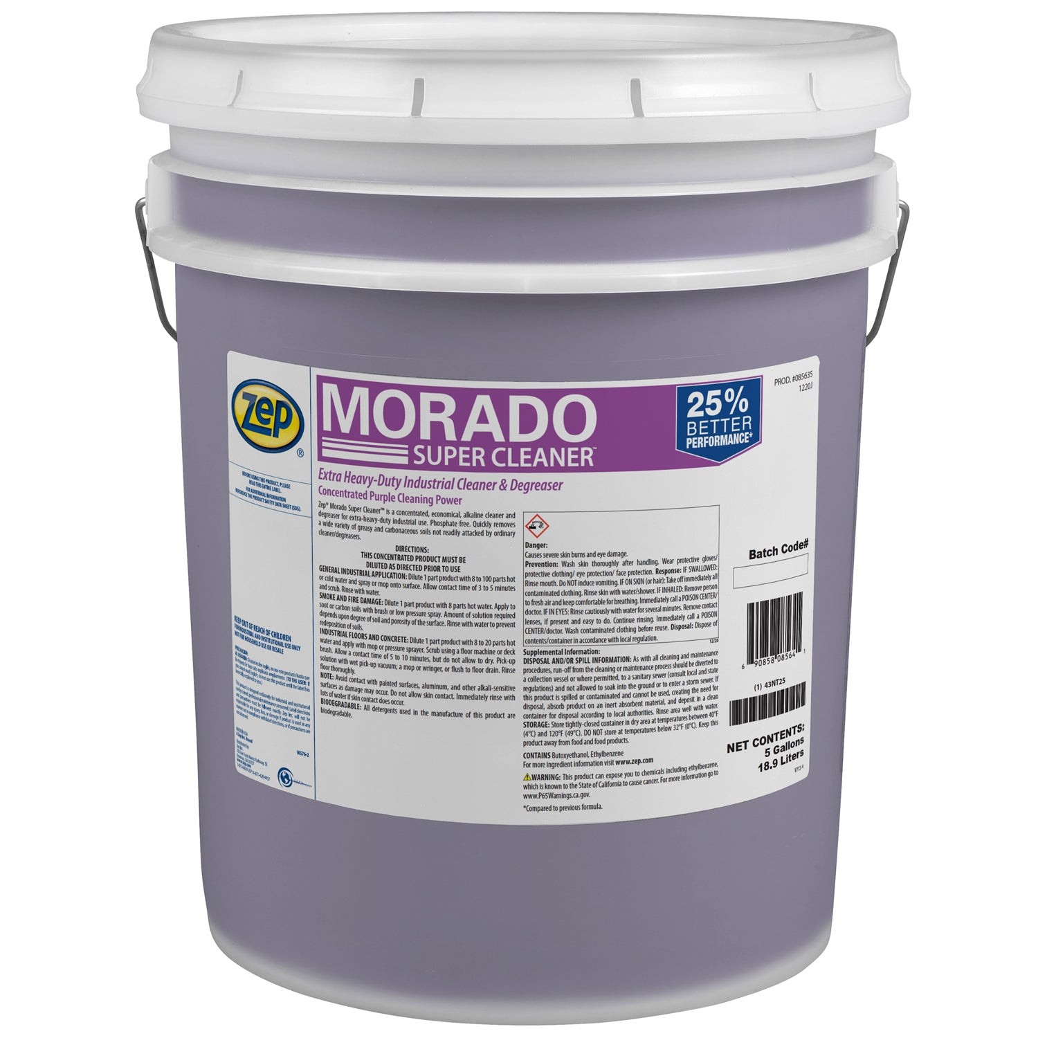 Zep Morado Purple Concentrated Super Cleaner – 5 Gallon (1 Unit) 85635 – Extra