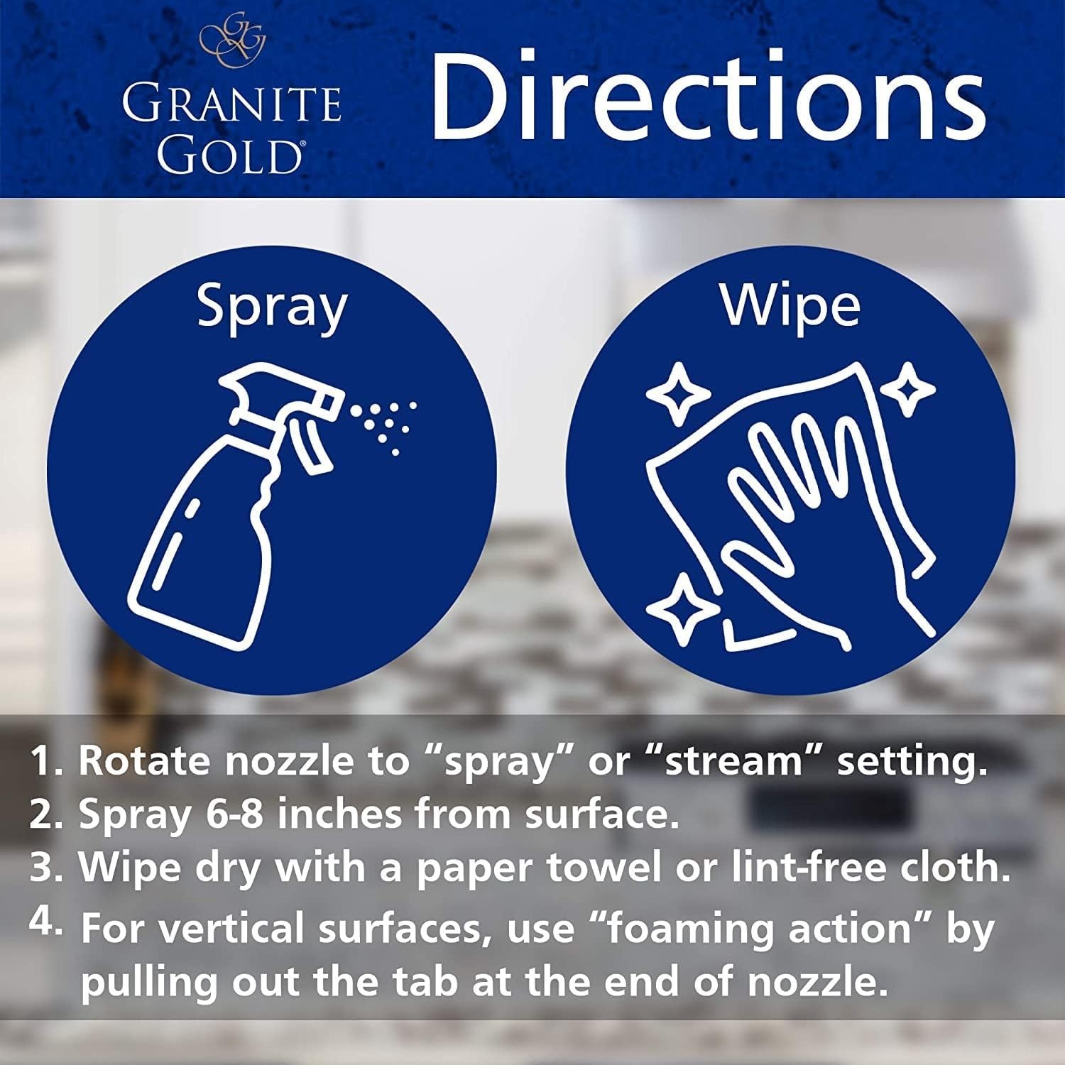Natural Ingredients Daily Cleaner Spray – Streak-Free for Stone Surfaces, 3-Pack