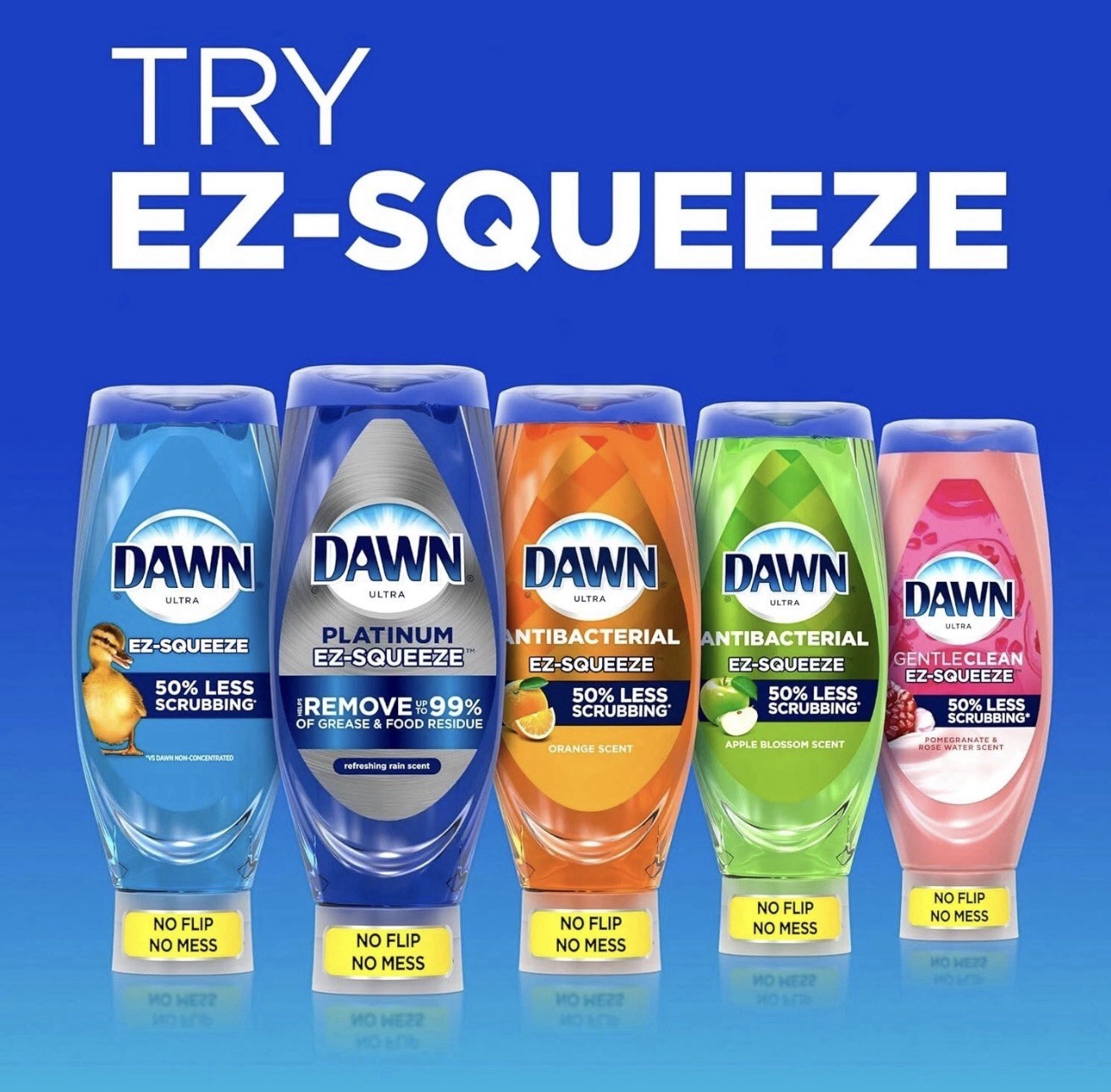 Dawn EZ-Squeeze Ultra Dish Soap Dishwashing Liquid, Original Scent, 22.0 fl oz