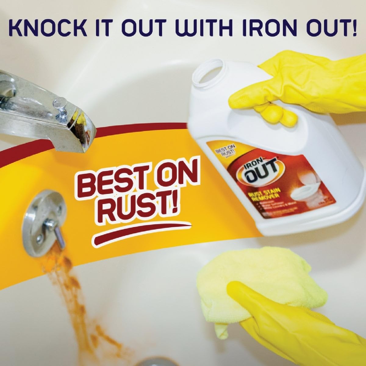 Iron OUT Powder Rust Stain Remover, Remove and Prevent Rust Stains in Bathrooms,