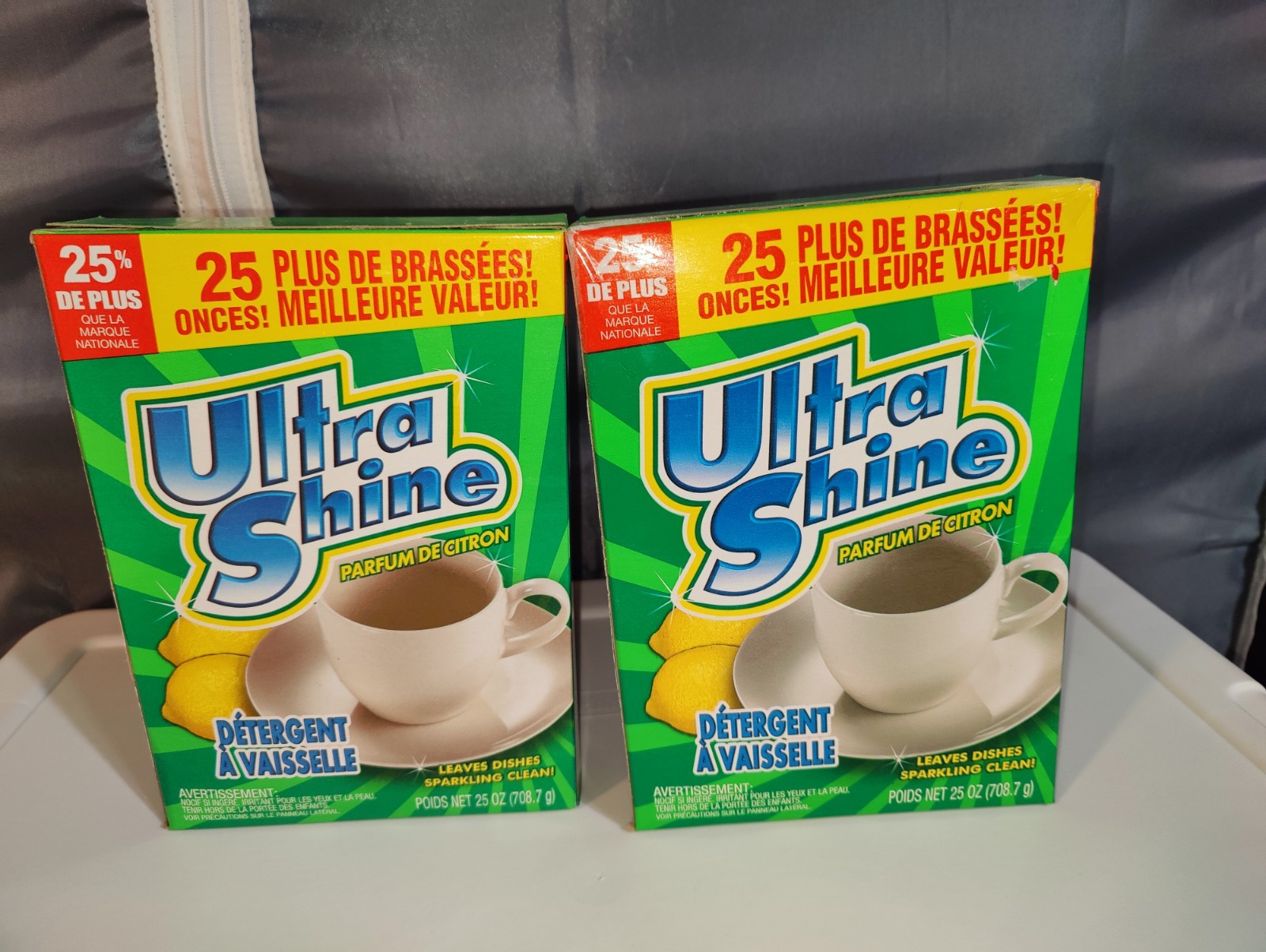 2 Ultra Shine Lemon Scented Dish Detergent 25 Oz Each New