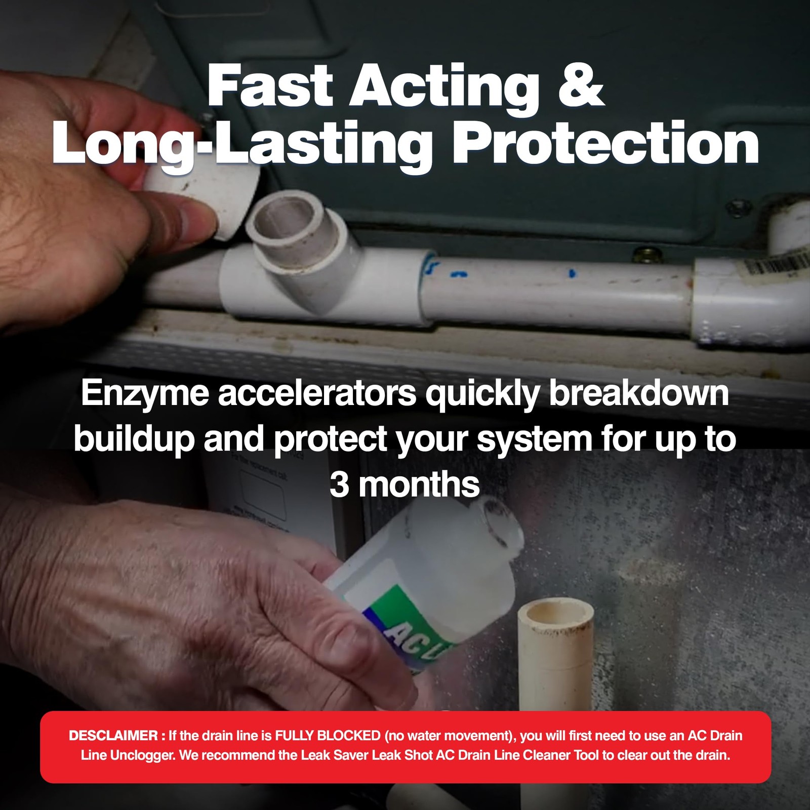 AC Drain Line Cleaner 2 Pack 6 Month Supply Cleans HVAC and Condensate Lines