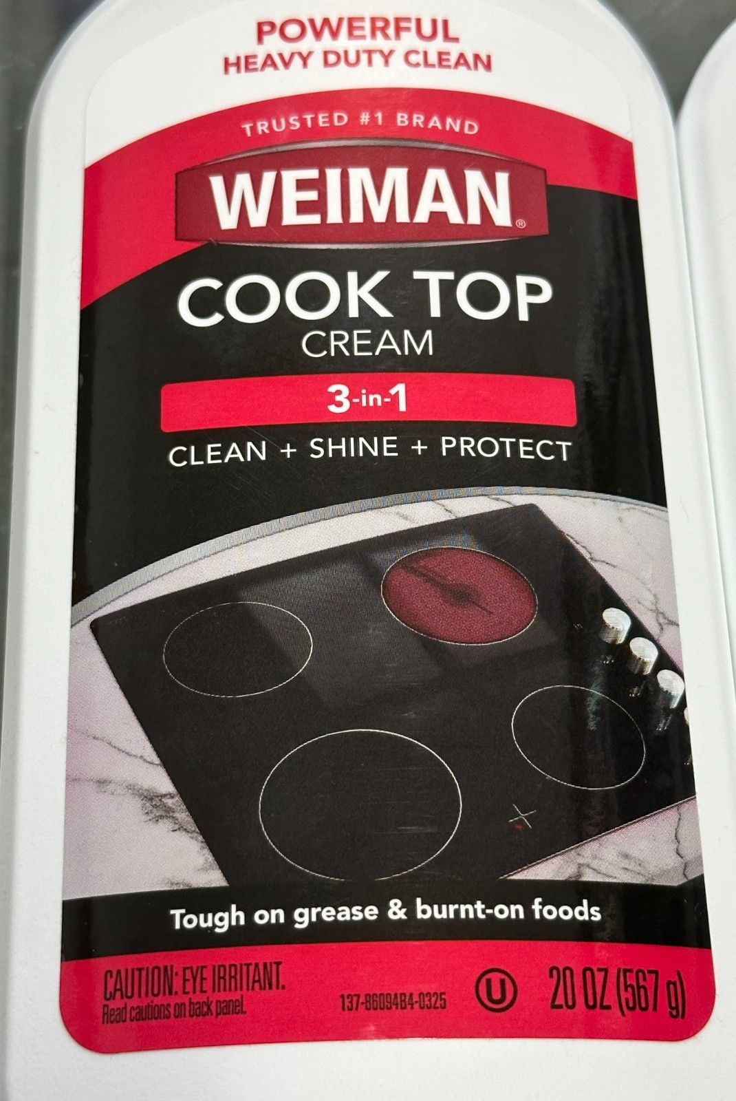 WEIMAN GLASS COOK TOP Heavy Duty CLEANER & POLISH Shine Protect RANGE TOP 20oz