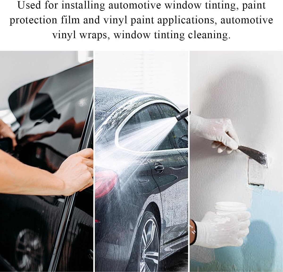 Durable Paddle Squeegee with Cleaning Pad – Ideal for Window Film Installation