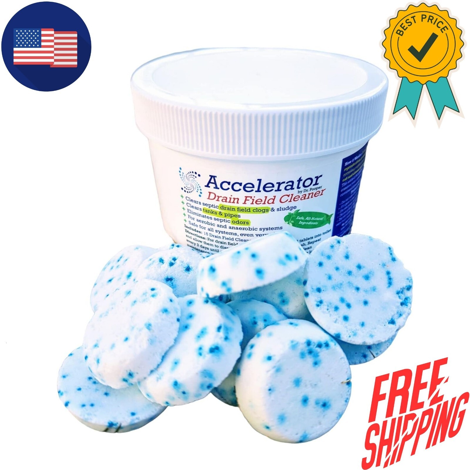 Accelerator by Dr. Pooper Drain Field Cleaner – Clears Septic Tank PLUS the L…