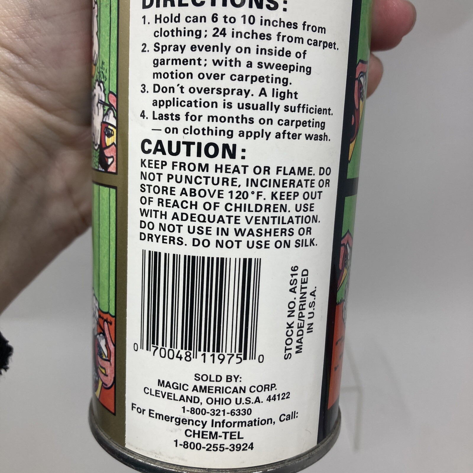 Vintage Magic shock free Aerosol Spray anti-static 13 oz. CHEM-TEL 60s 70s