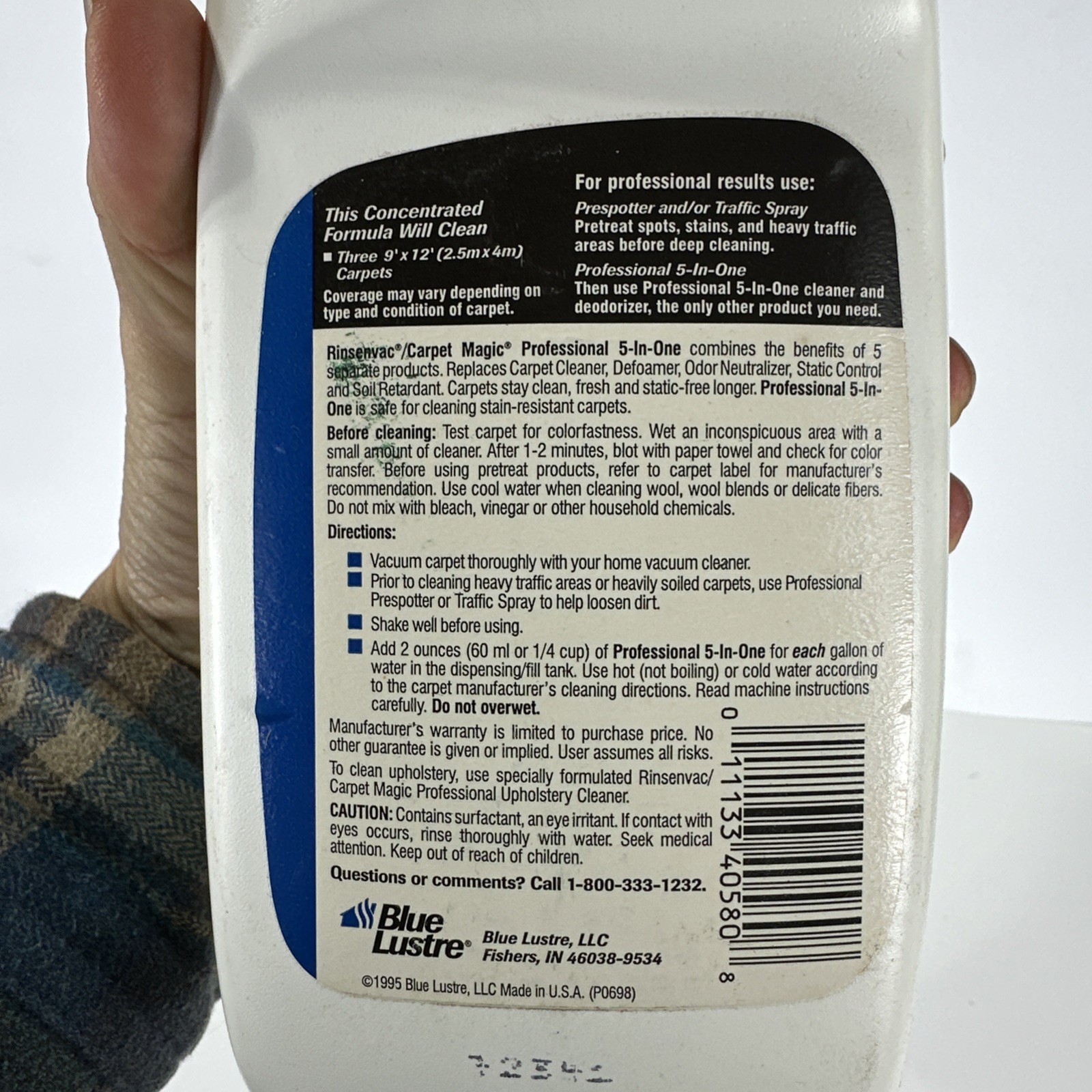 RINSE N VAC CARPET CLEANING 32 FL OZ 5 in 1 Cleaner & Deordorizer Sealed
