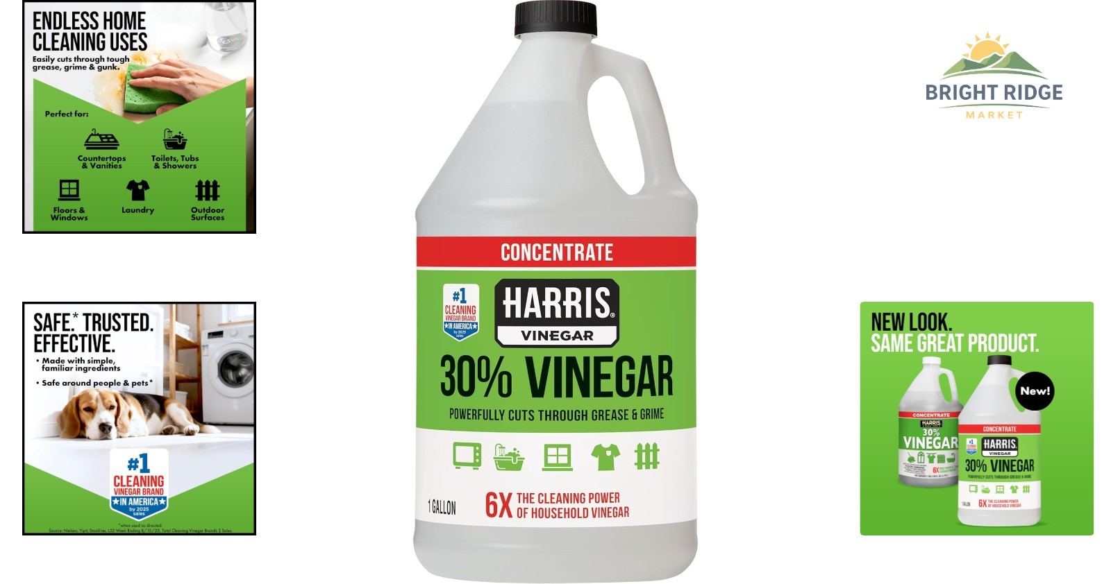 Powerful 30% Vinegar Cleaner for Home Use, Odor Neutralizer and Stain Remover