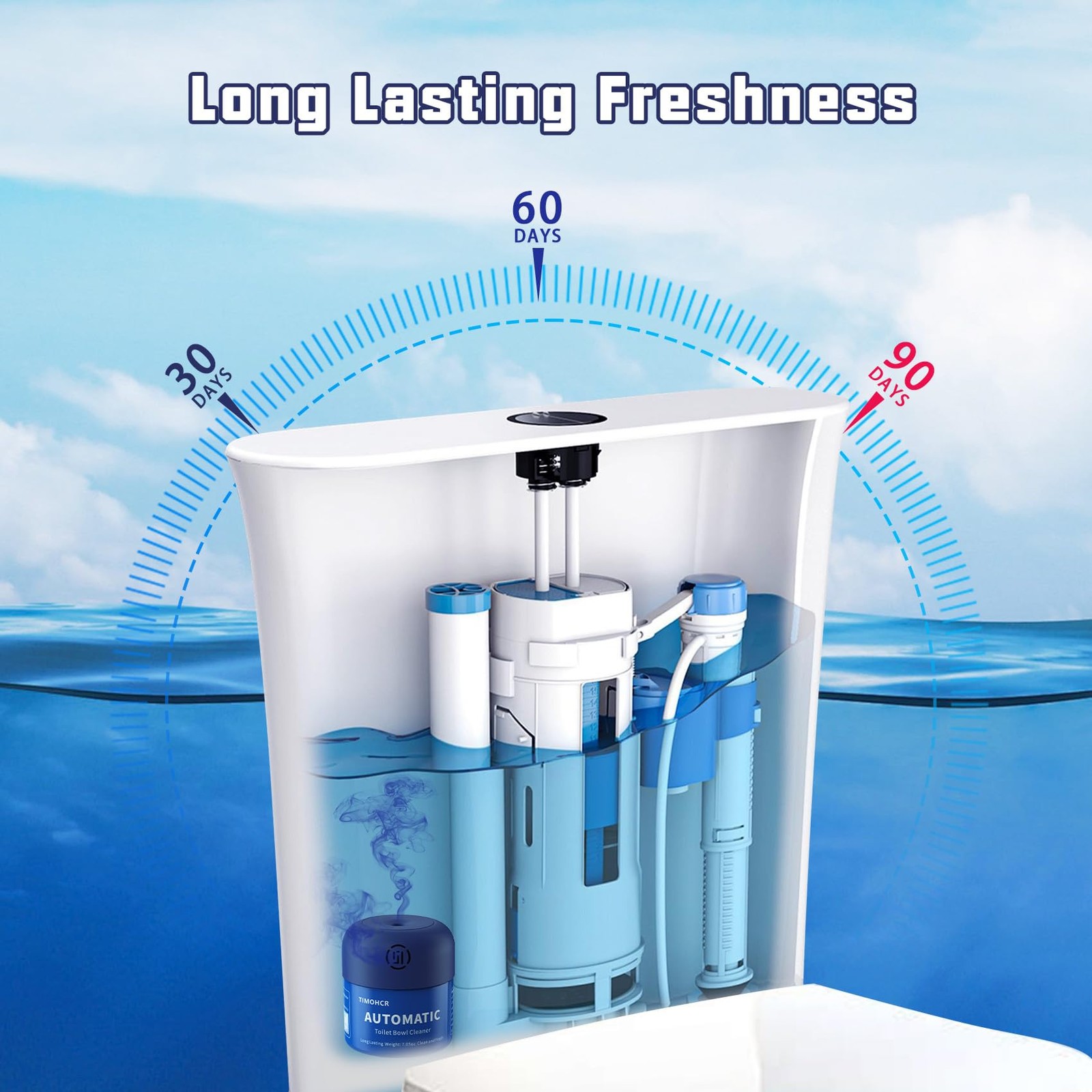 Toilet Bowl Cleaner, Automatic Long Lasting Continuous Toilet Bowl Cleaners, …