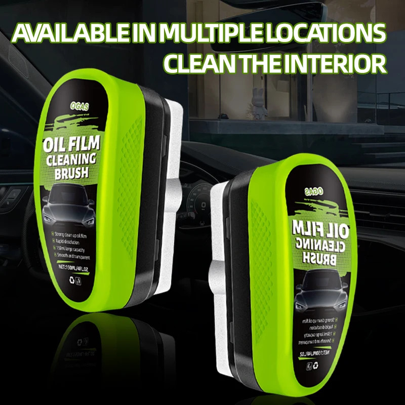 OGAS Automotive Car Glass Oil Film Cleaning Brush, 150ml Glass Oil Film
