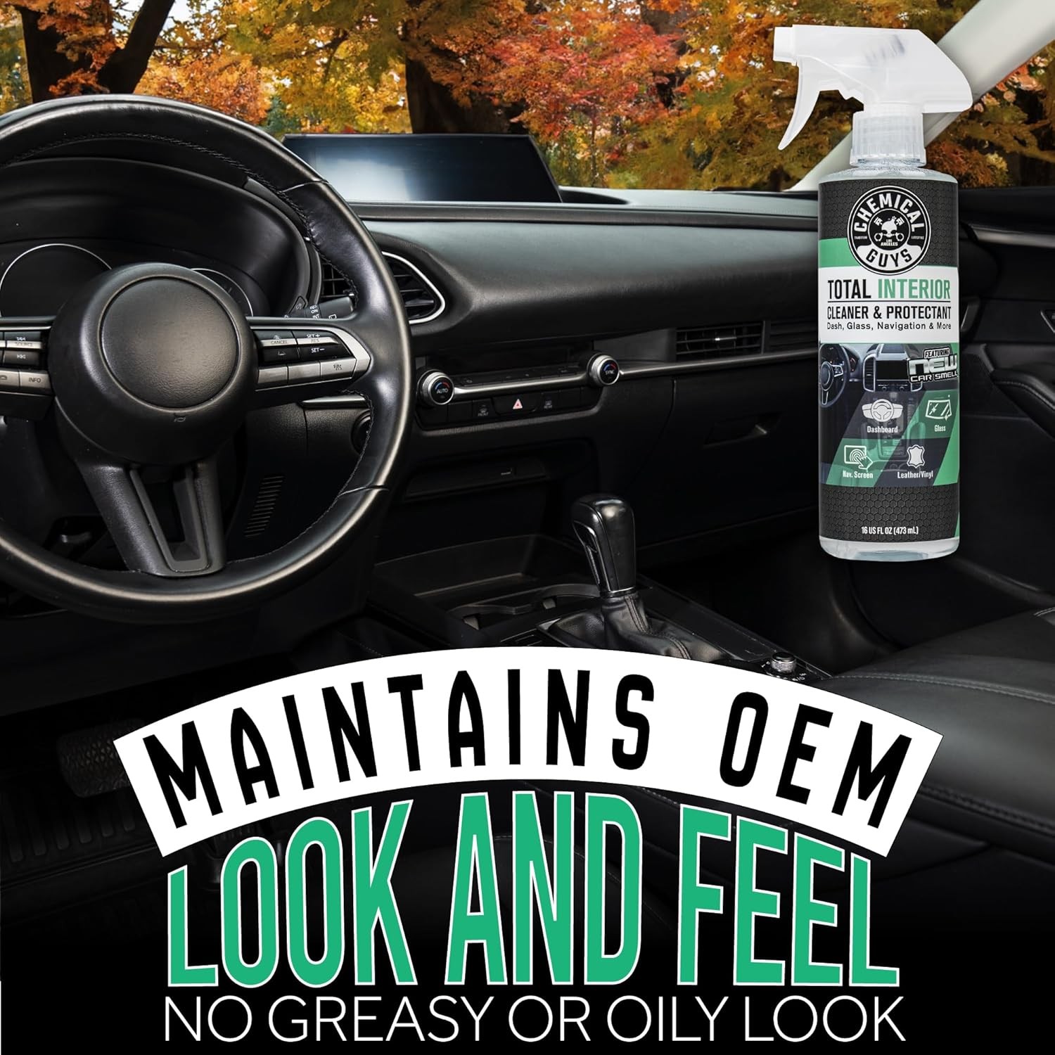 Multi-Surface Interior Cleaner & Protectant with New Car Scent, 16 oz
