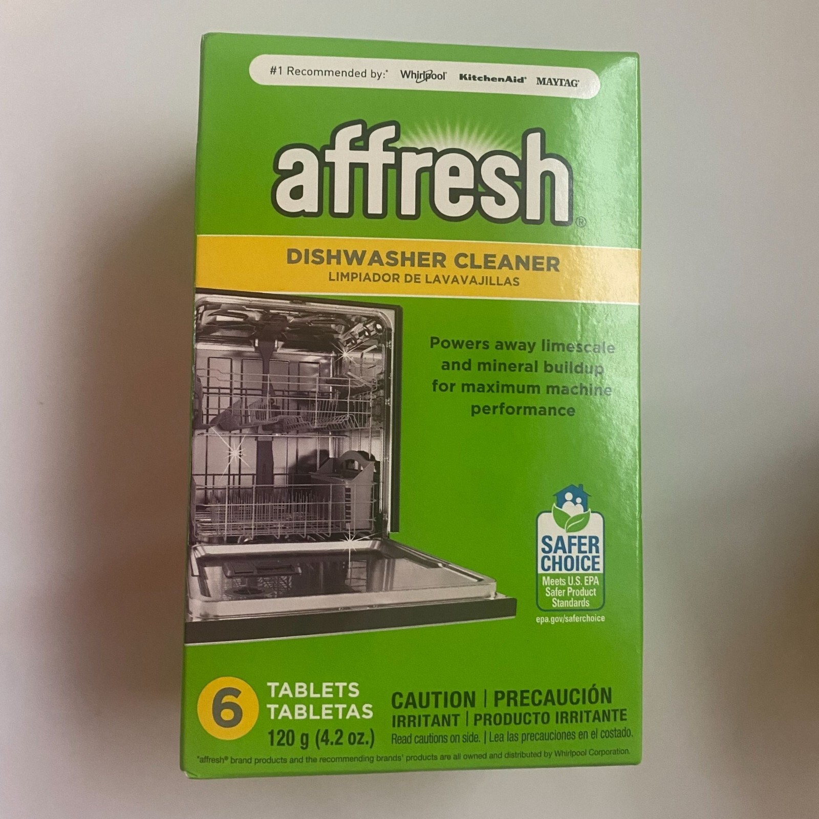 Affresh Dishwasher Cleaner Tablets Pack of 2 Dissolving Tablets Total 12 Tablets