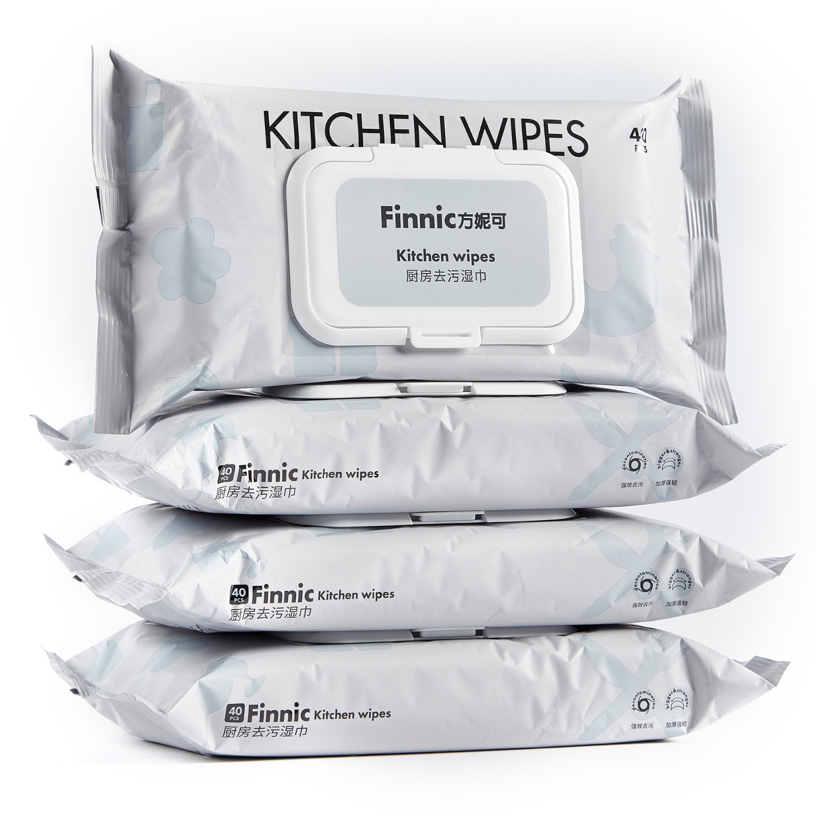 4Pack Kitchen Cleaning Wipes Multi Surface Degreaser Household Cleaning Cloths