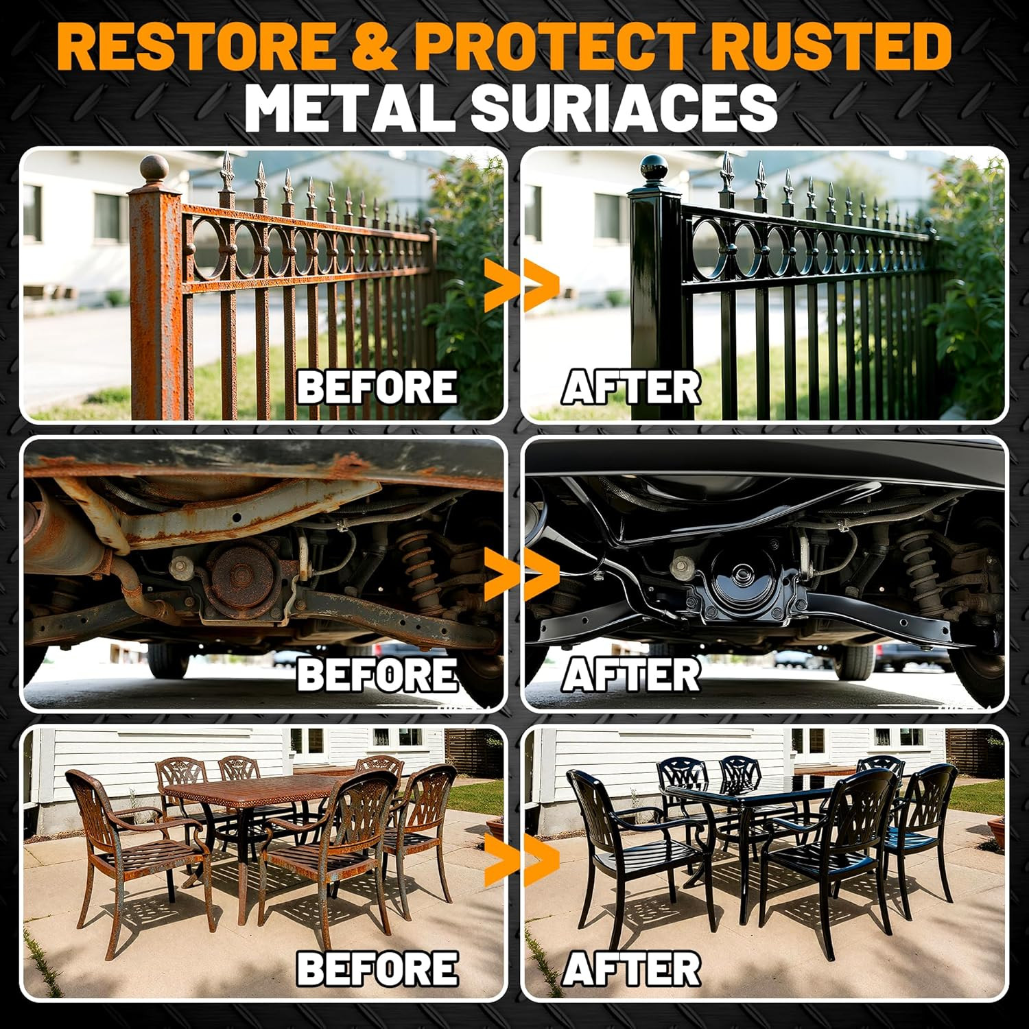 2-In-1 Rust Converter & Metal Primer, 35Oz Matte Black Rust Inhibitor Paint for