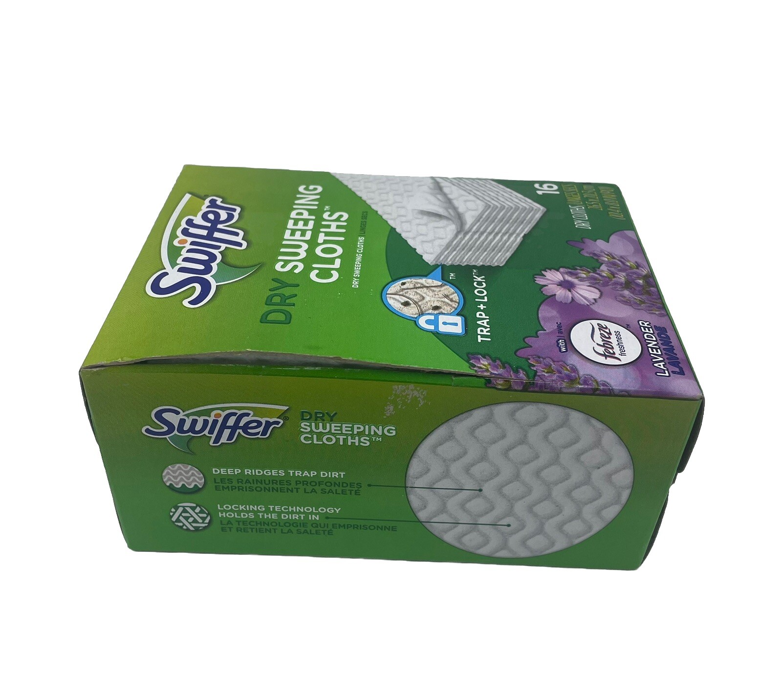 Swiffer Dry Sweeping Cloths w/Febreze Lavender, 16 Dry Cloths, Boxes Are Damaged