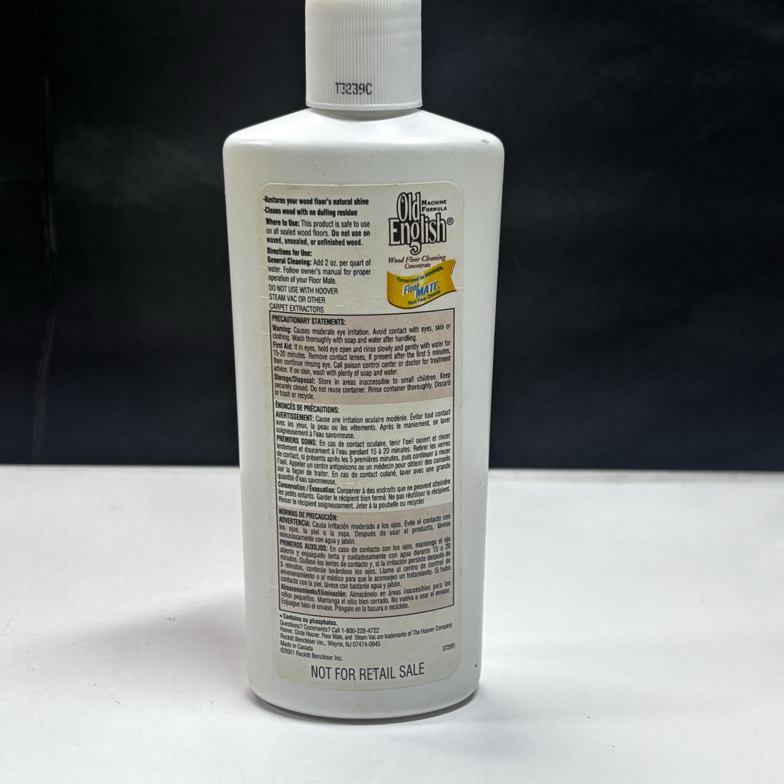 New Hoover Old English Wood Floor Cleaning Concentrate Floormate Cleaner 8 fl oz