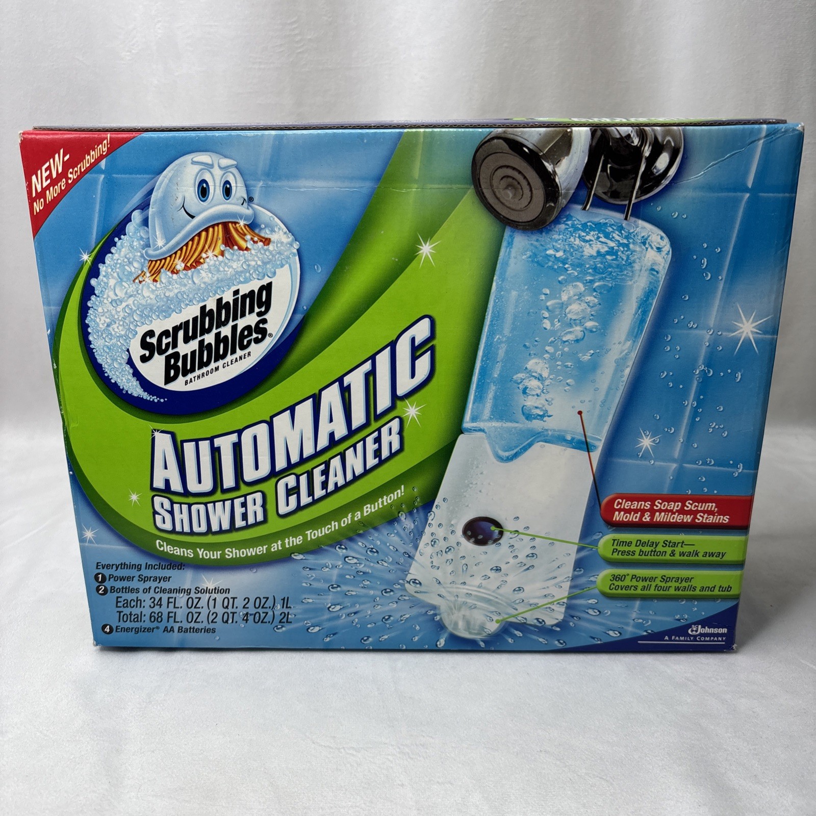 Scrubbing Bubbles Automatic Shower Cleaner Kit W/ Dual 2 Sprayer Refills Bottles