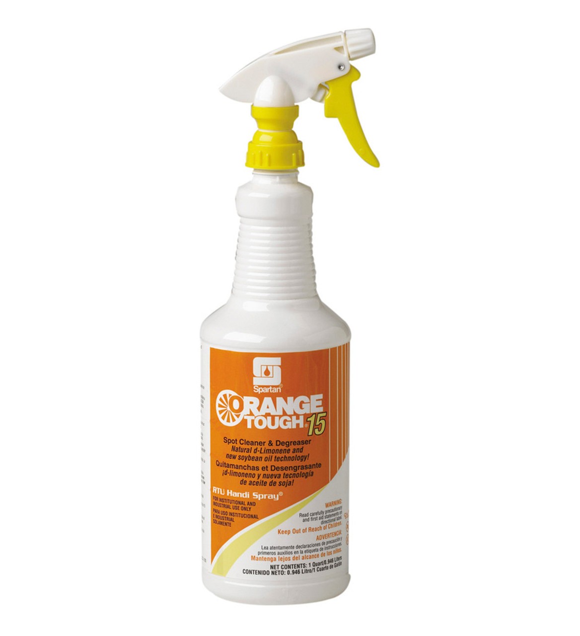Cleaner, DEGREASER, CITRUS SCENT – 1 QT, 12 Per Case – Spartan Orange Tough 15