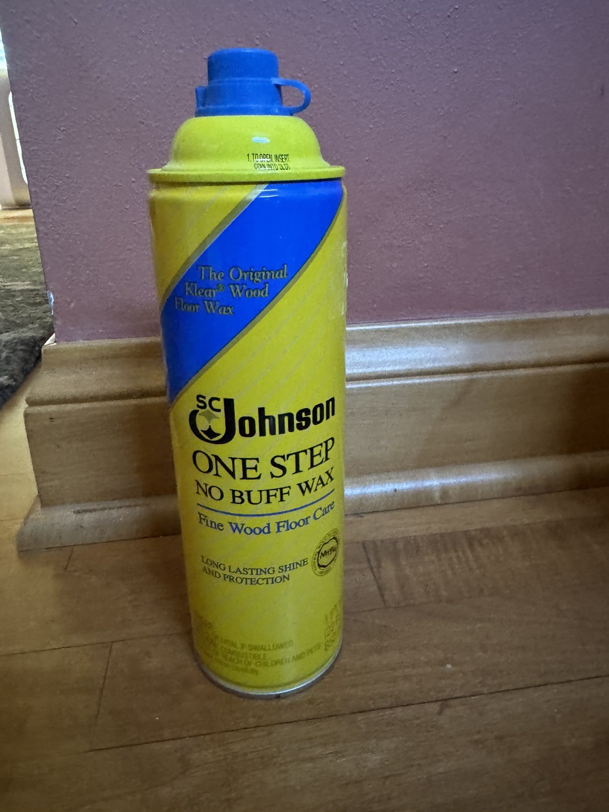 SC Johnson One Step No Buff Wax Fine Wood Floor Care 22 fl oz Discontinued New