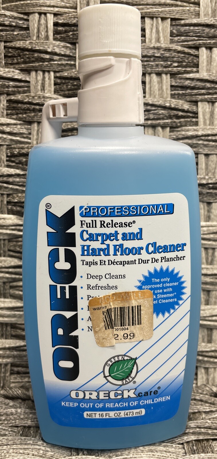 (1) Oreck Professional Full Release Carpet & Hard Floor Cleaner 16 Oz NEW