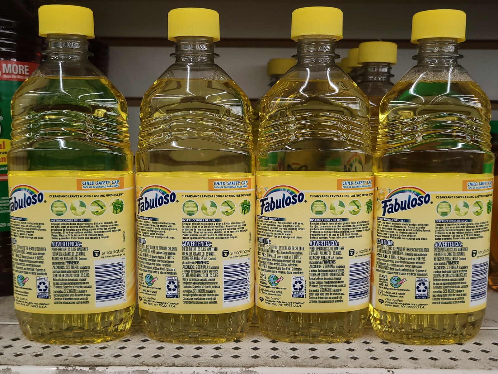 Lot Of 4 Fabuloso Lemon All Purpose Cleaner 16.9 oz Bottles FREE SHIPPING!