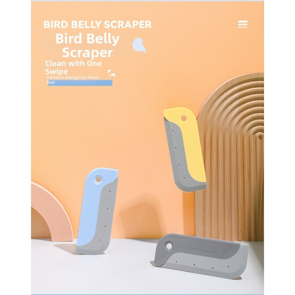 Silicone Scraper for Bathroom and Kitchen Surfaces 16 by 6 Centimeters