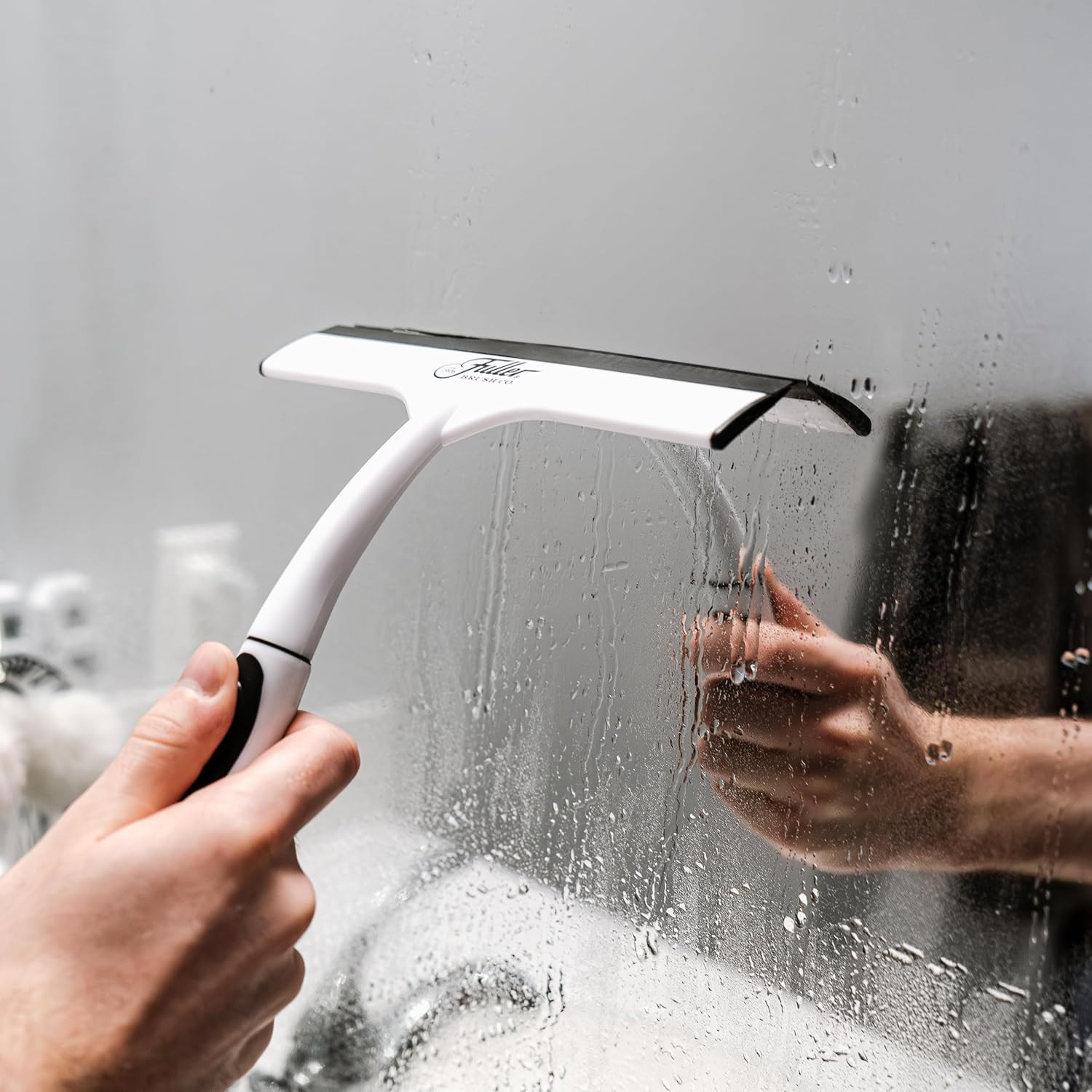 Easy Grip Handheld Squeegee – for Shower Walls, Doors, Tub Surfaces, Windows, Mi