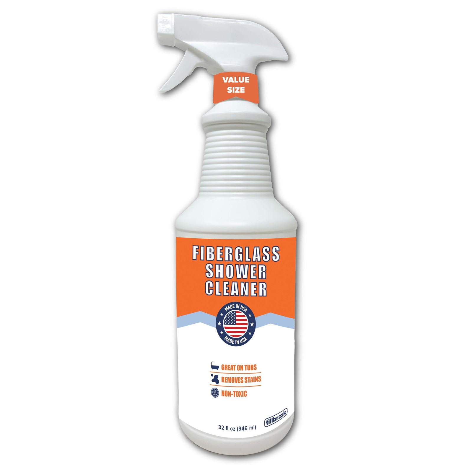 Fiberglass Shower Cleaner – 32 oz Fiberglass Cleaner for Bathtubs, Showers, T…