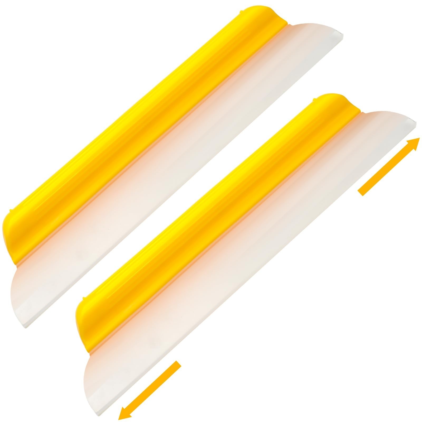 2 Pack 14″ Silicone Car Drying Squeegee – Flexible Window & Shower Blade Tool