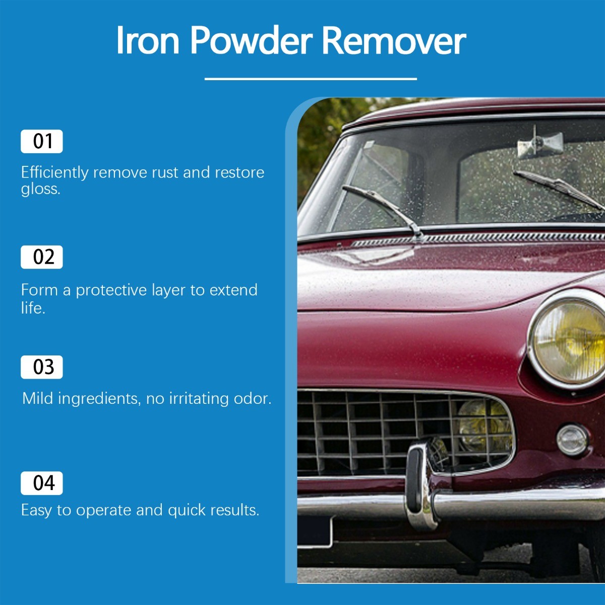 Iron Rust Remover Spray for Cars – Removes Rust & Prevents Corrosion, Easy Use