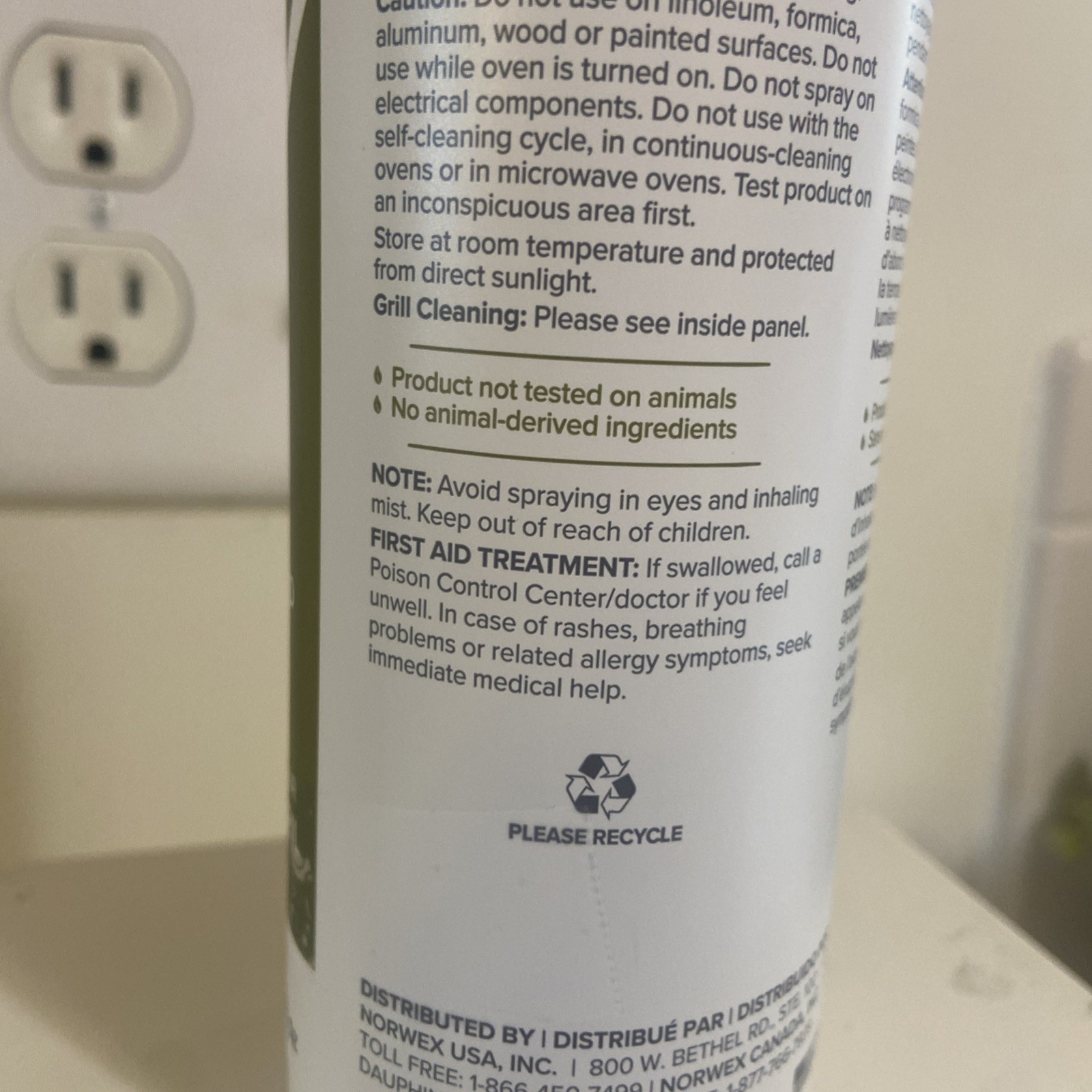 NEW NORWEX Oven and Grill Cleaner w/ Spray Nozzle Kitchen Cleaning Scrub (2)