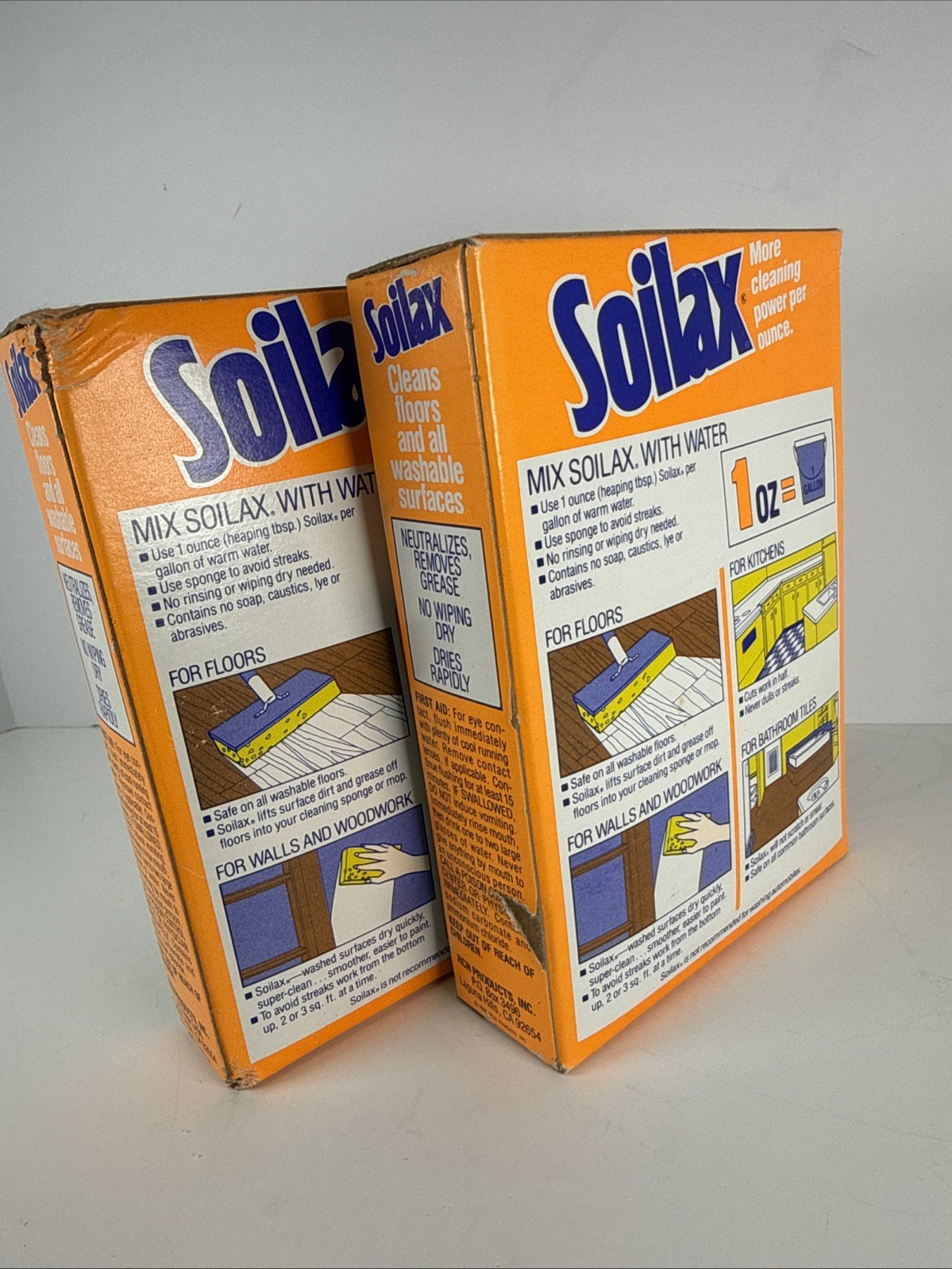New Vtg Soilax 16oz Pro Powder Cleaner Removes Dirt Grease Walls Floors