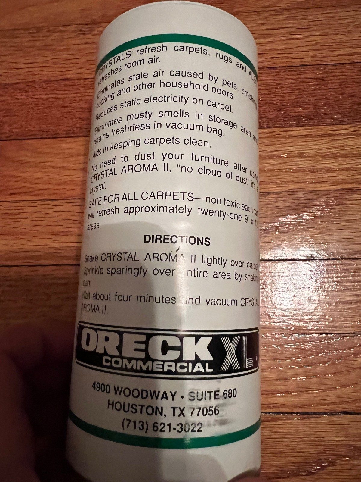 Oreck XL Commercial Crystal Aroma II Carpet Refresher Vintage Tube Vintage